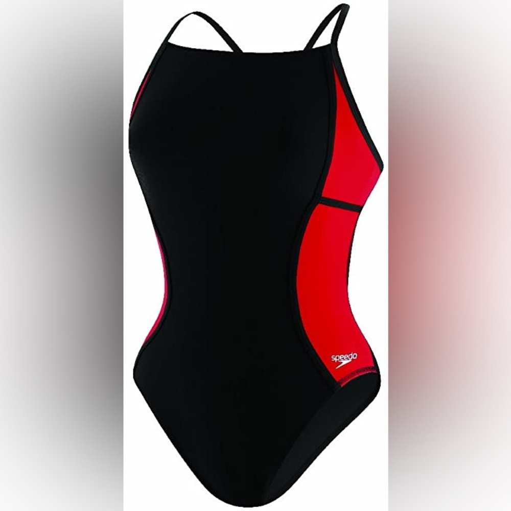 NWT SPEEDO Sprint Splice PowerPLUS Free Back - Adult
